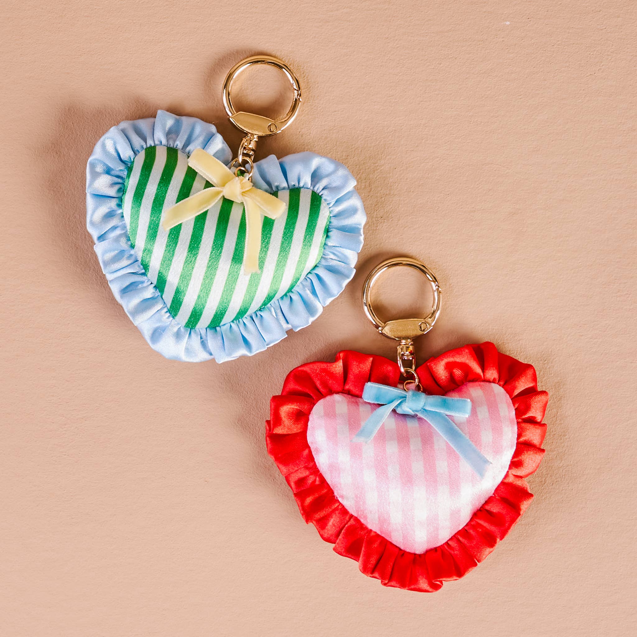Puffy Heart Bag Charm-Cool Crush