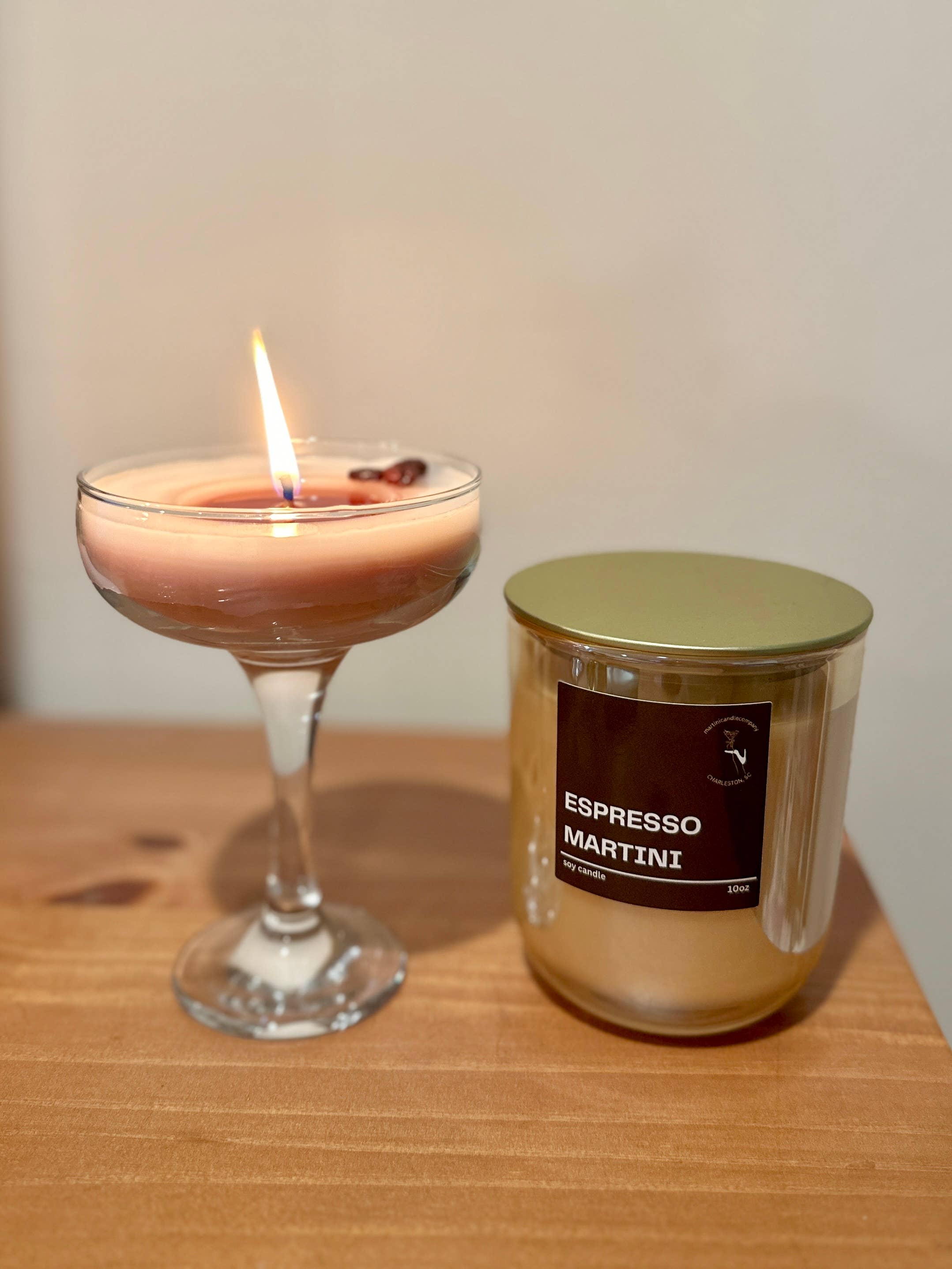 Scented 7 Ounce Espresso Martini Candle. Coffee.