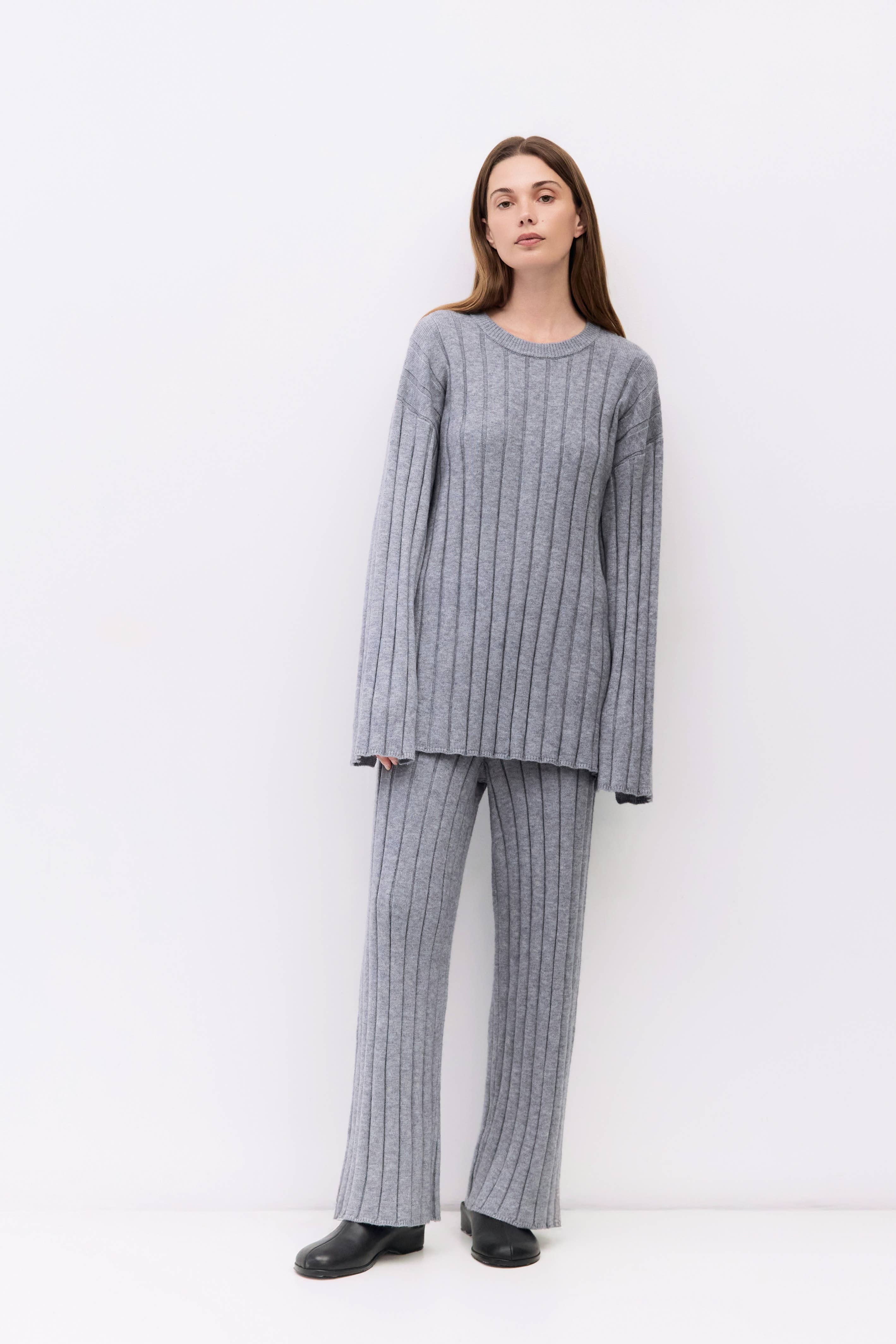 The Dakota Sweater | Ribbed Knit Lounge Sweater