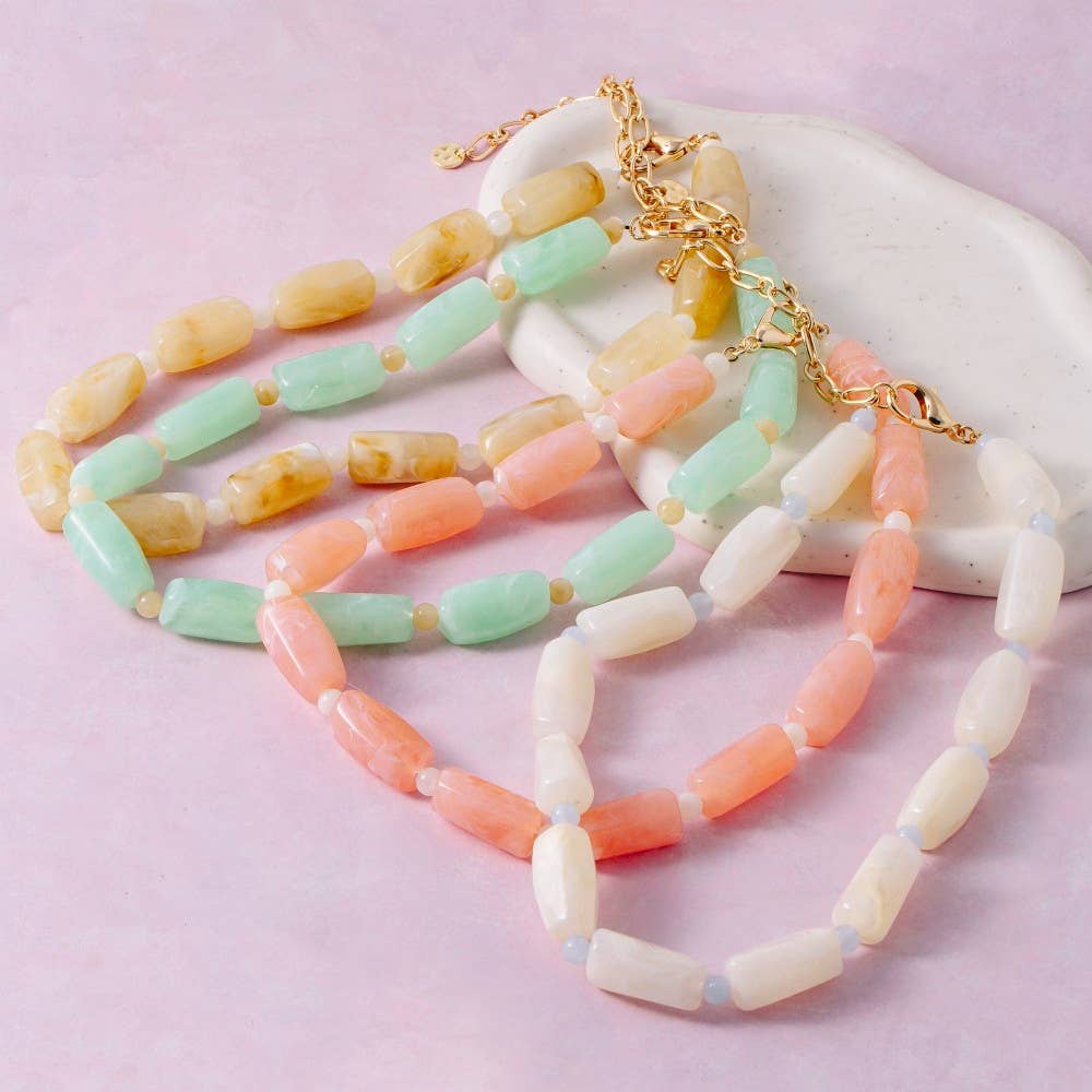 MARBLE BEADED NECKLACE