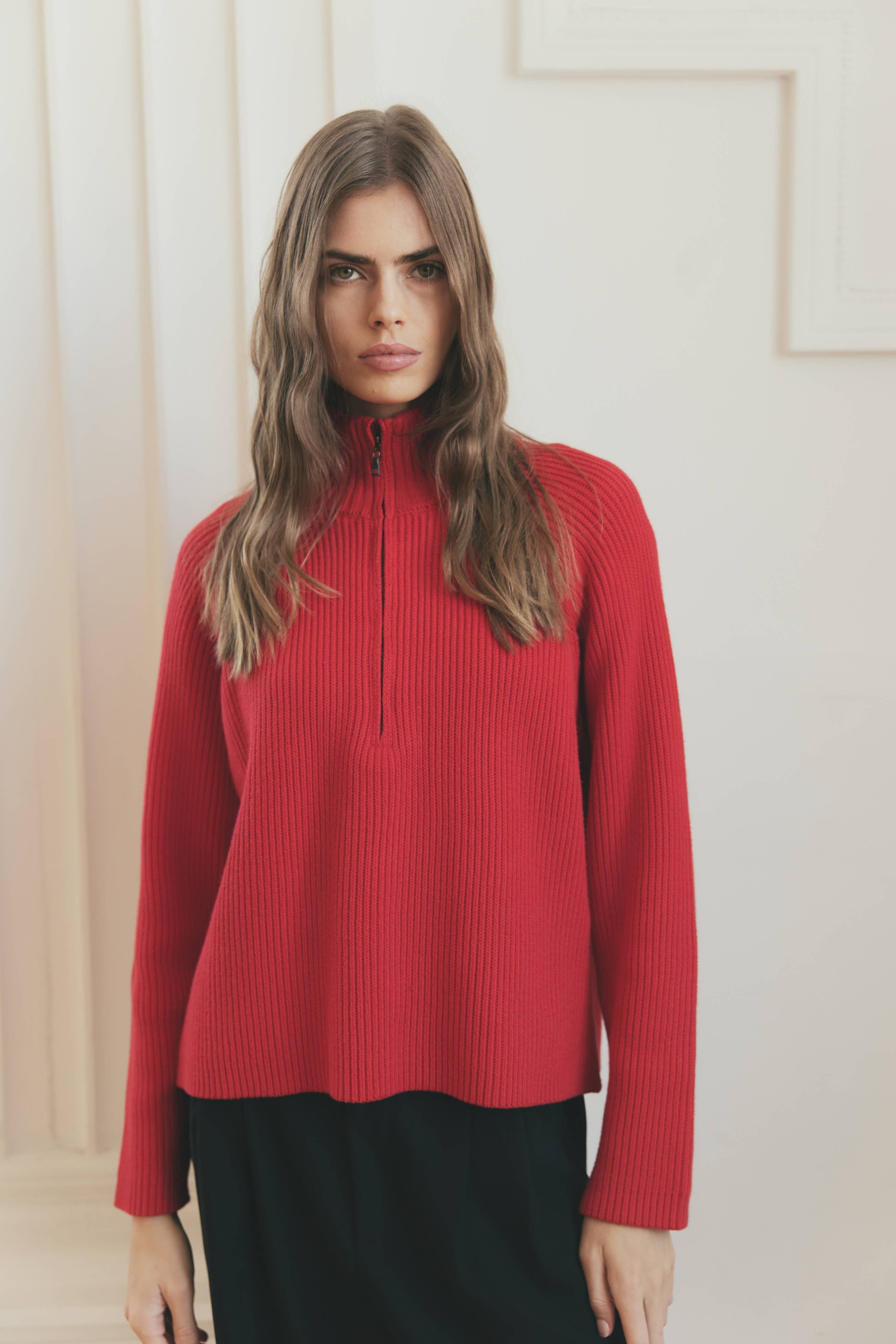 The Jules Sweater | Half-Zip Chunky Sweater