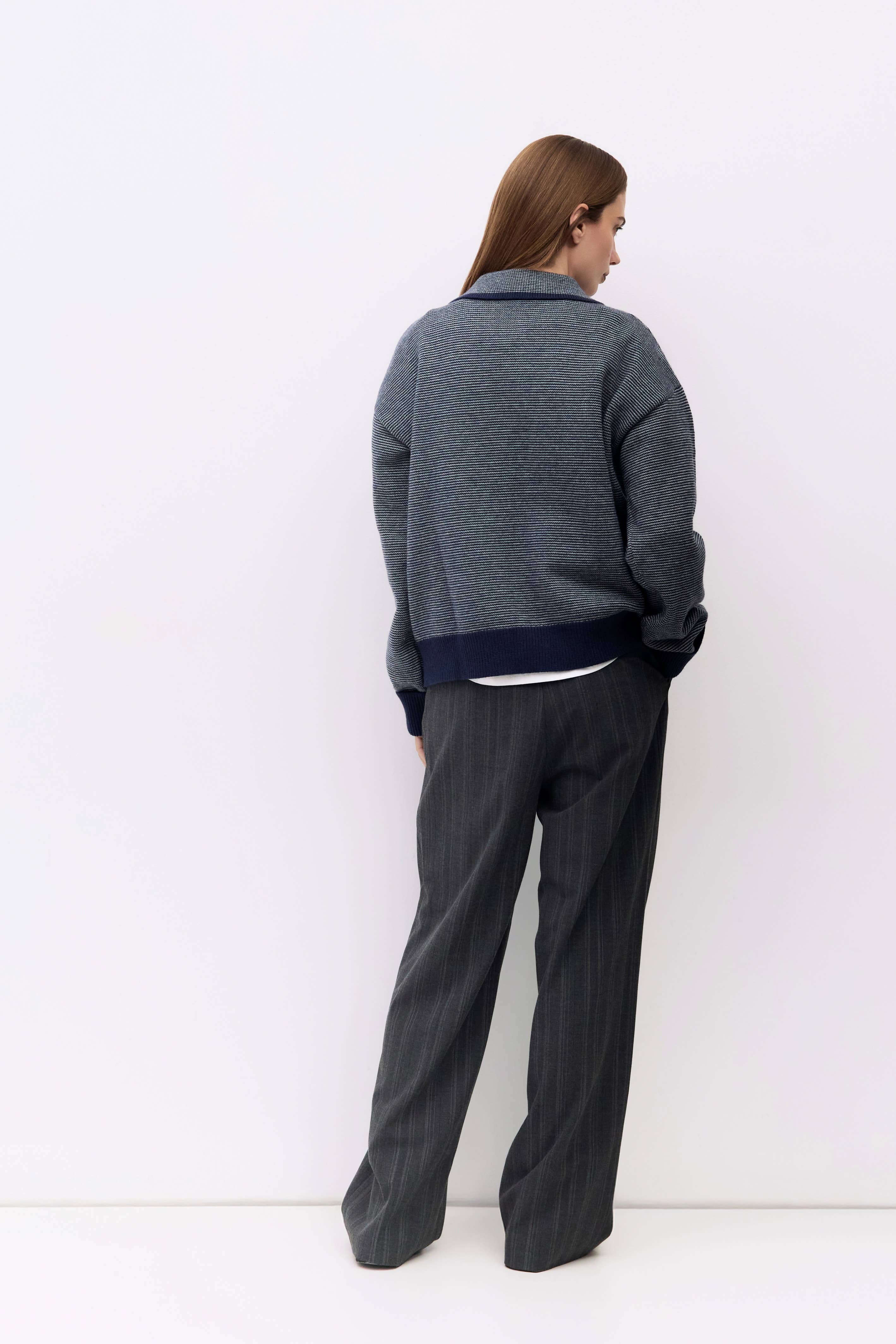 The Myers Sweater | Striped Collared Sweater