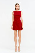 Carmine Velvet Dress
