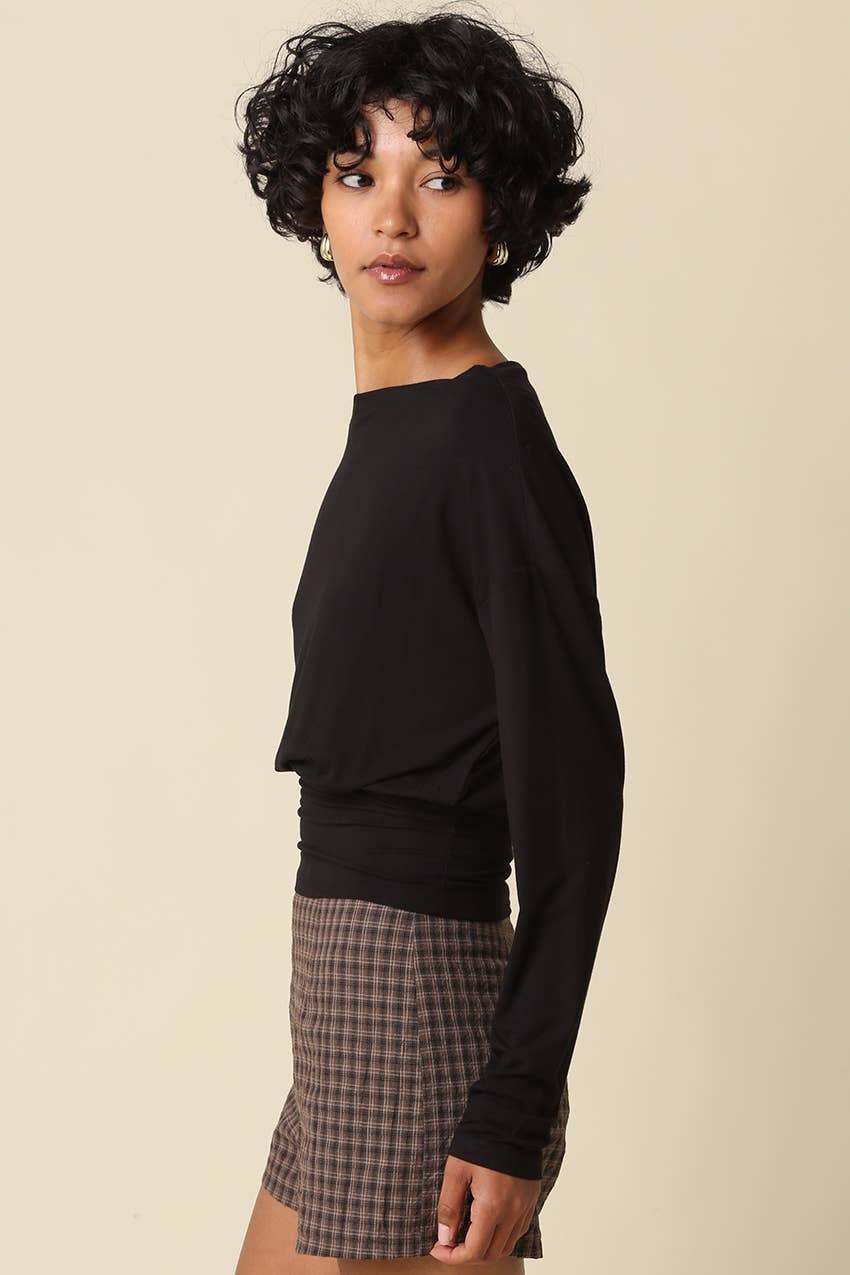 HELEN DRAPED WAIST TOP