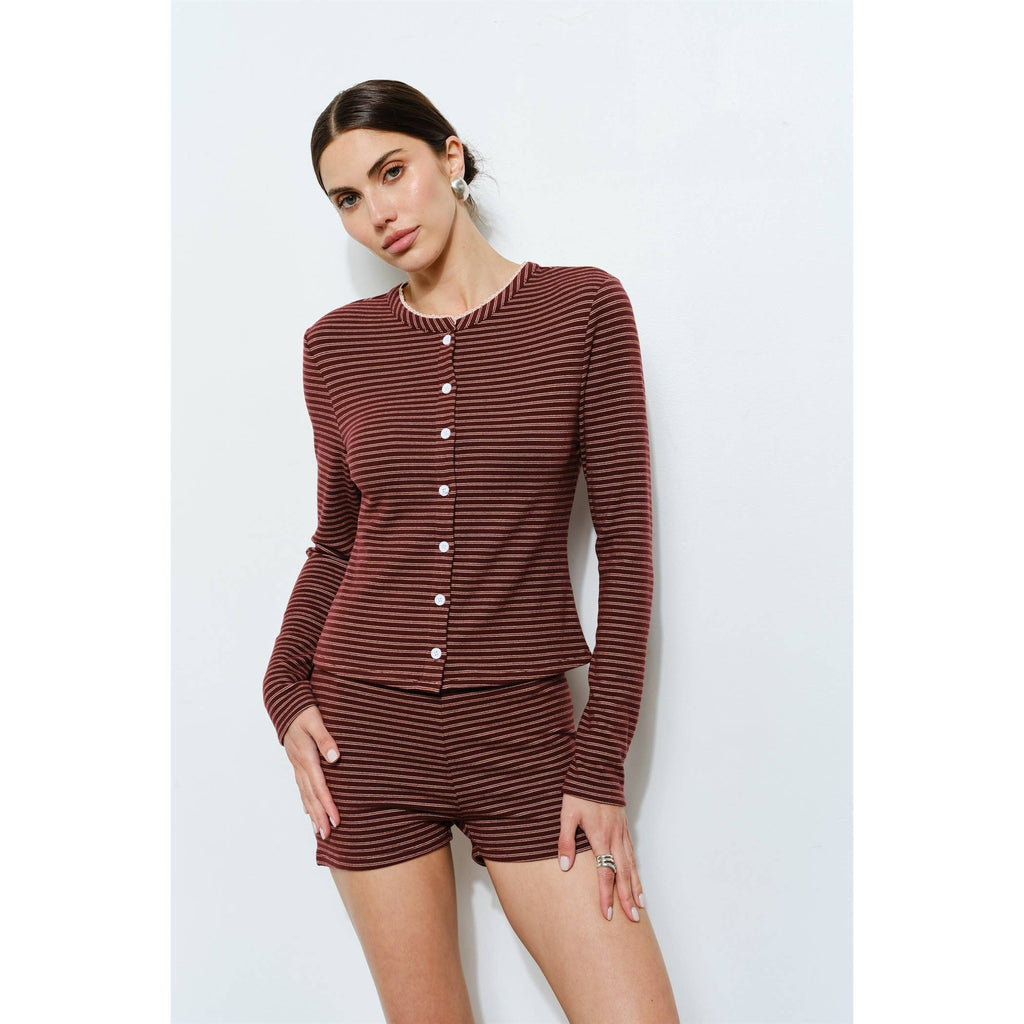 Renata Striped Knit Shorts