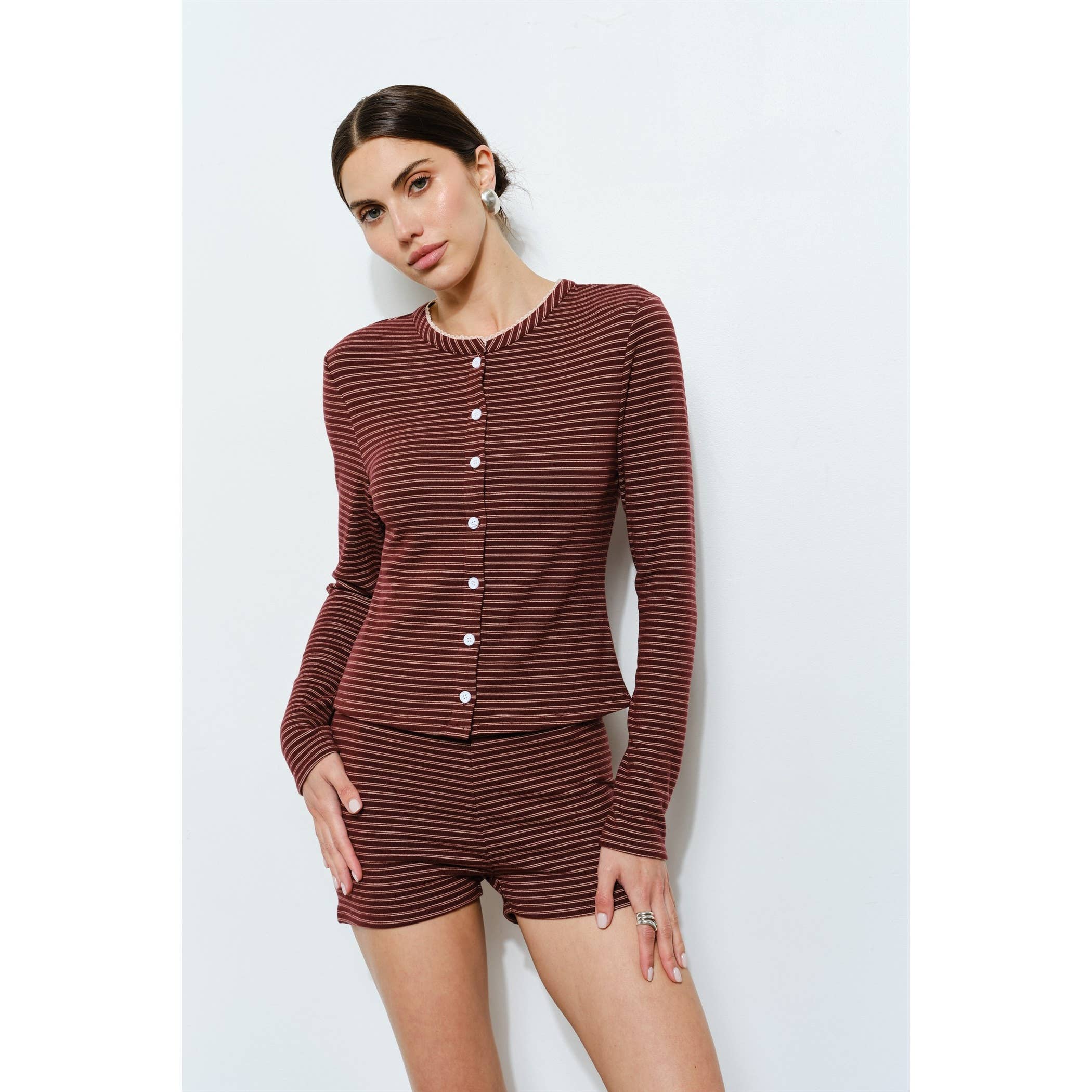 Renata Striped Knit Shorts