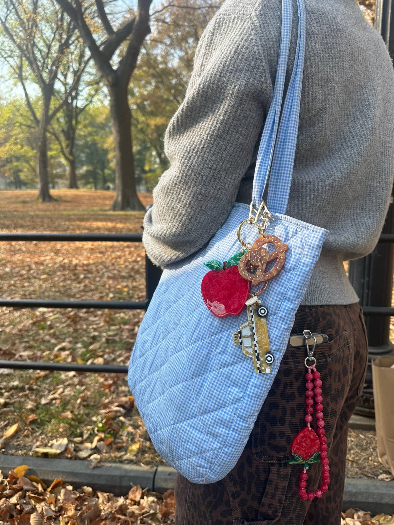 Taxicab Bag Charm & Keychain