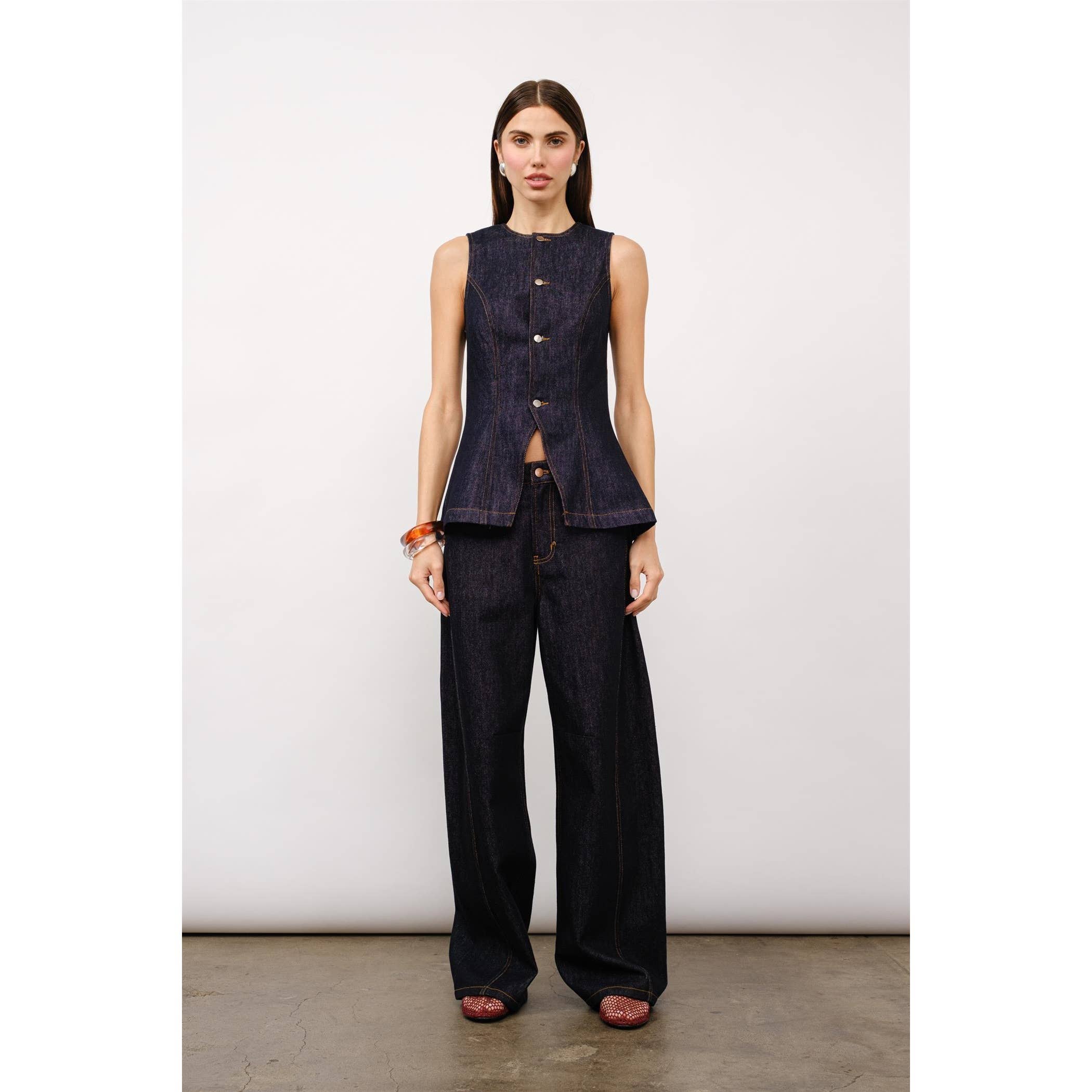 Scarlett Tailored Denim Vest