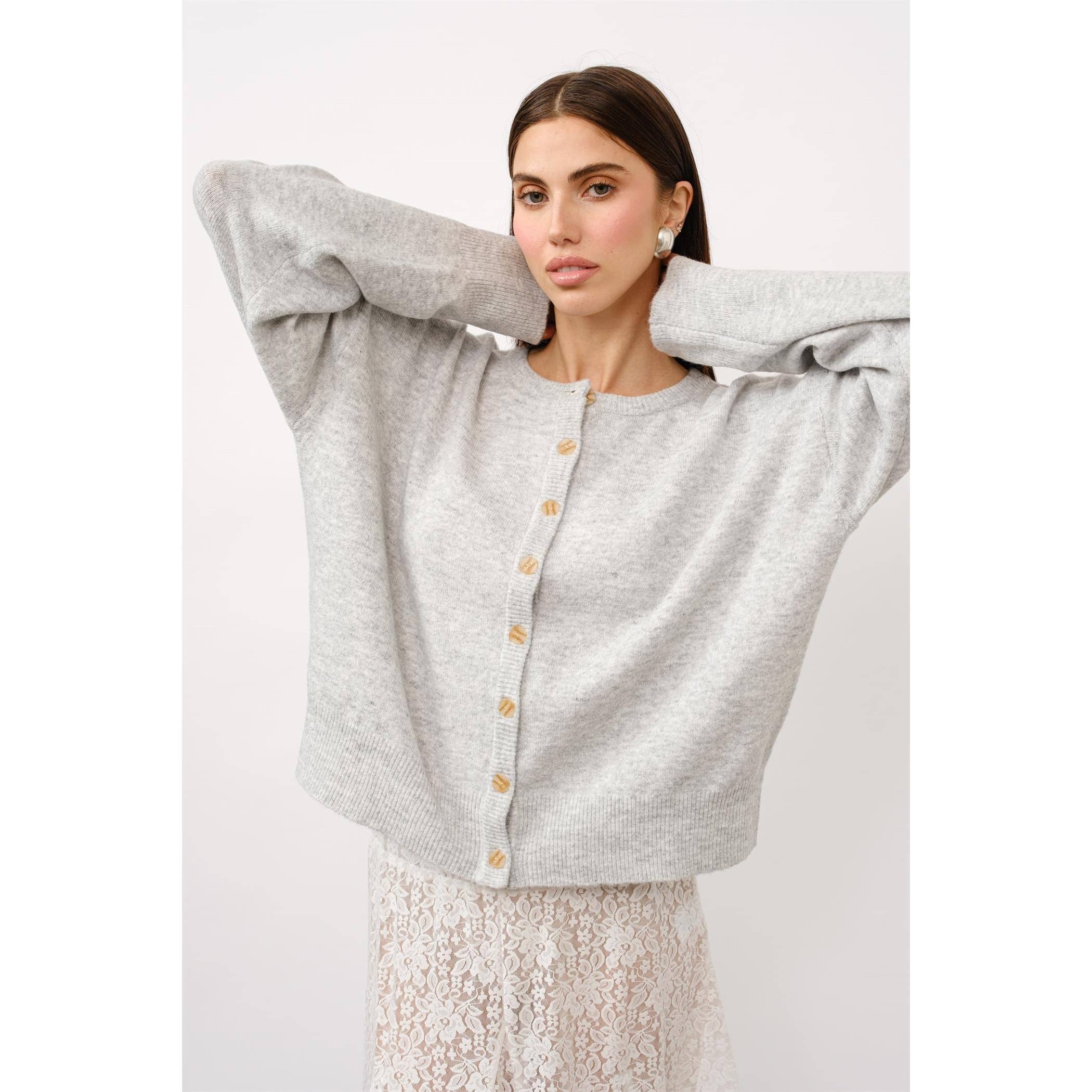 Merit Everyday Cardigan in Heather Grey