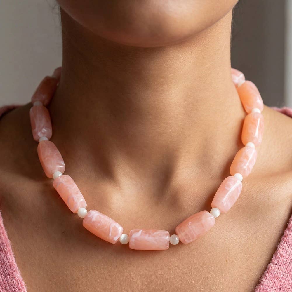 MARBLE BEADED NECKLACE