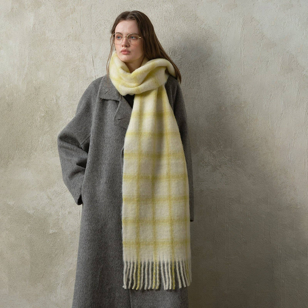 Simple Soft Plaid Soft Warm Scarf