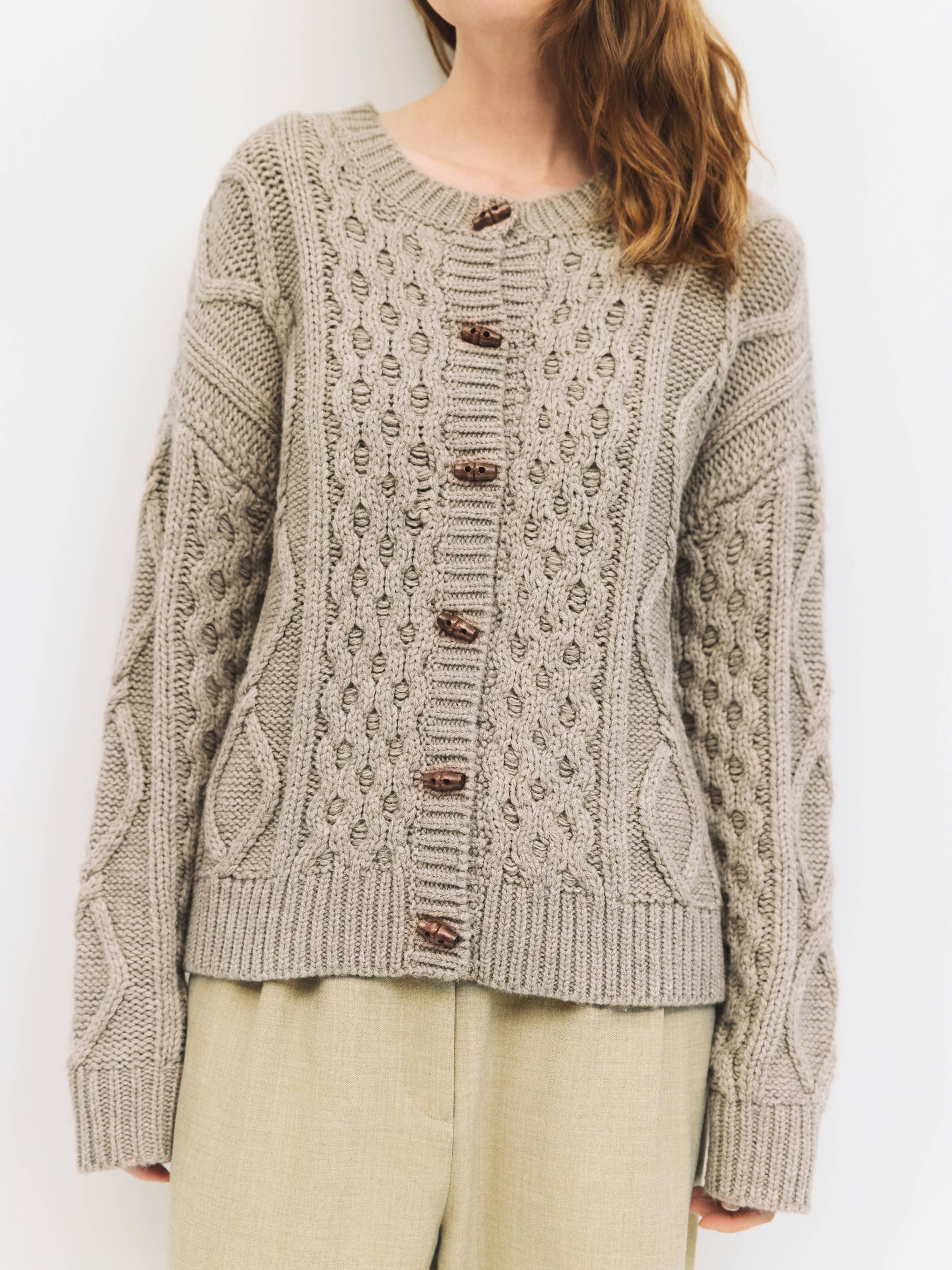 The Deena Sweater | Cable Knit Cardigan