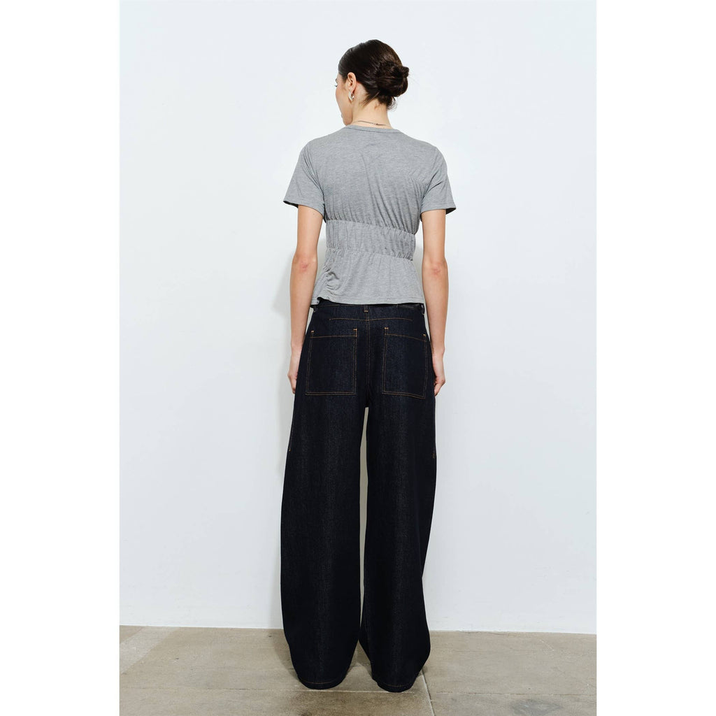 Noemi Ruched Wrap Tee