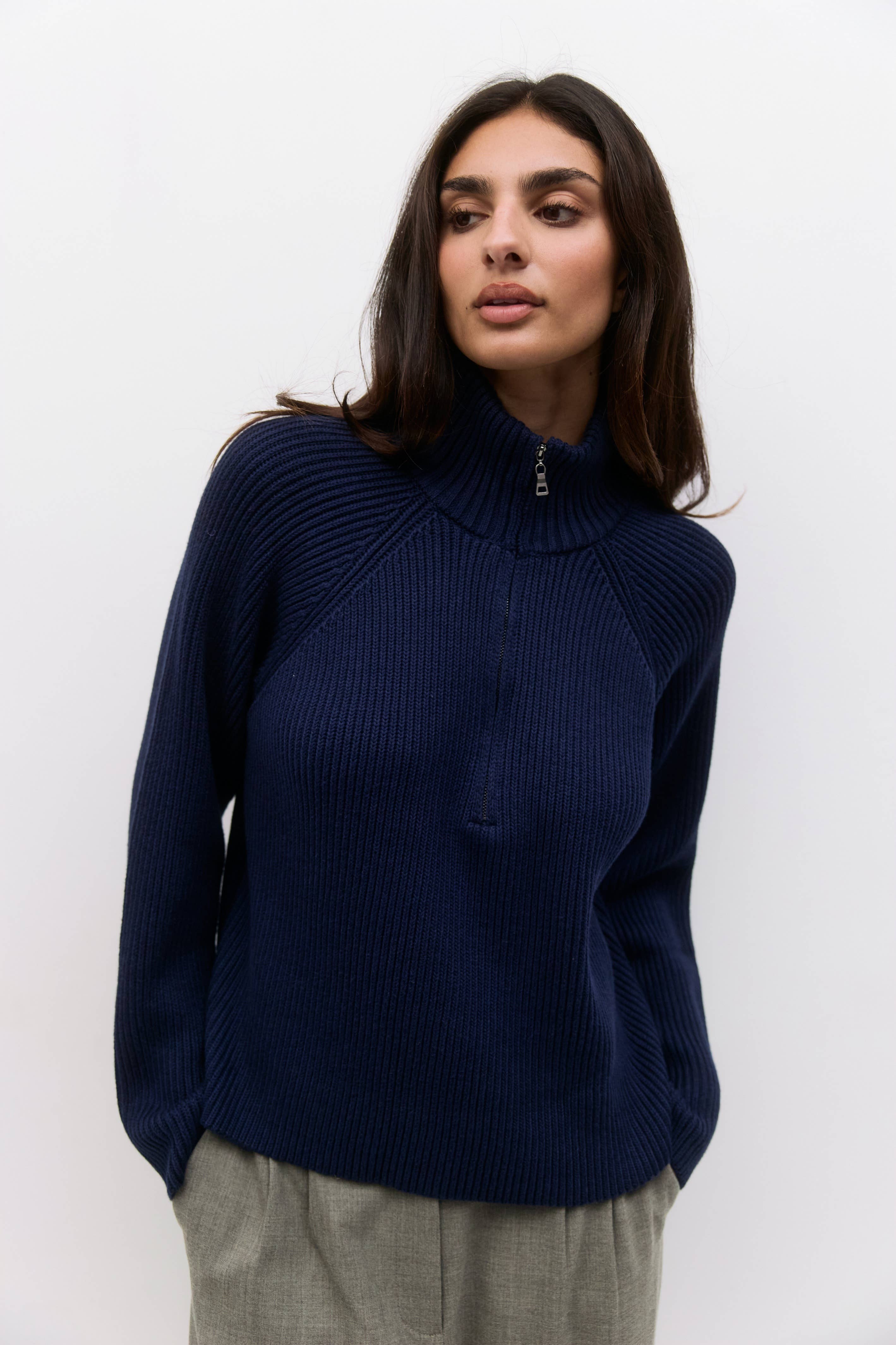 The Jules Sweater | Half-Zip Chunky Sweater