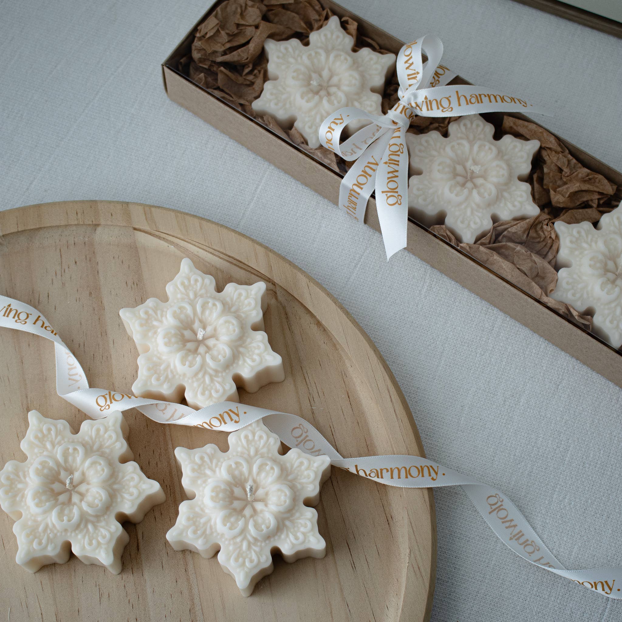 Snowflake Candle | Christmas candle gift box
