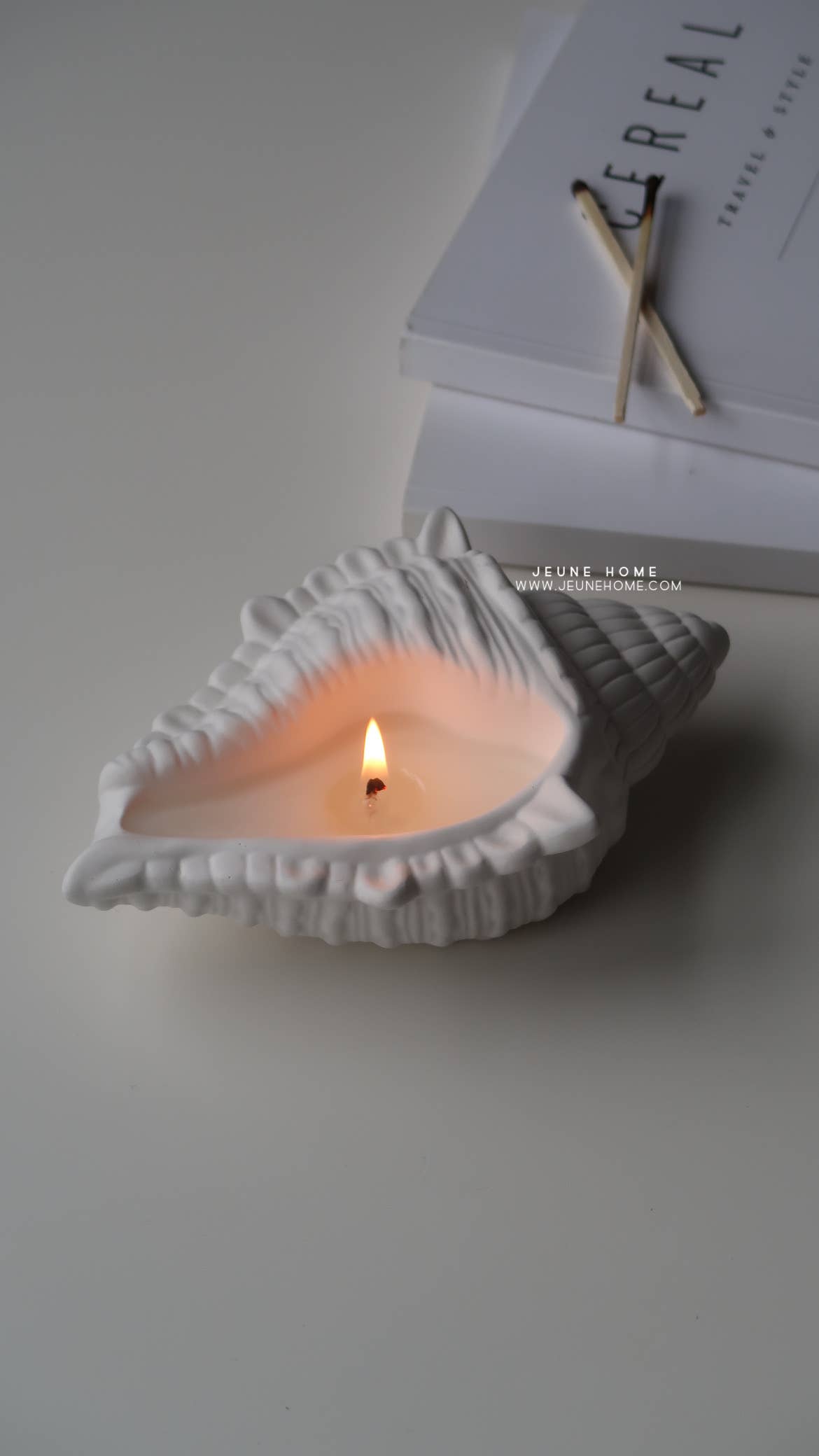 Conch shell scented candle | Summer decor 