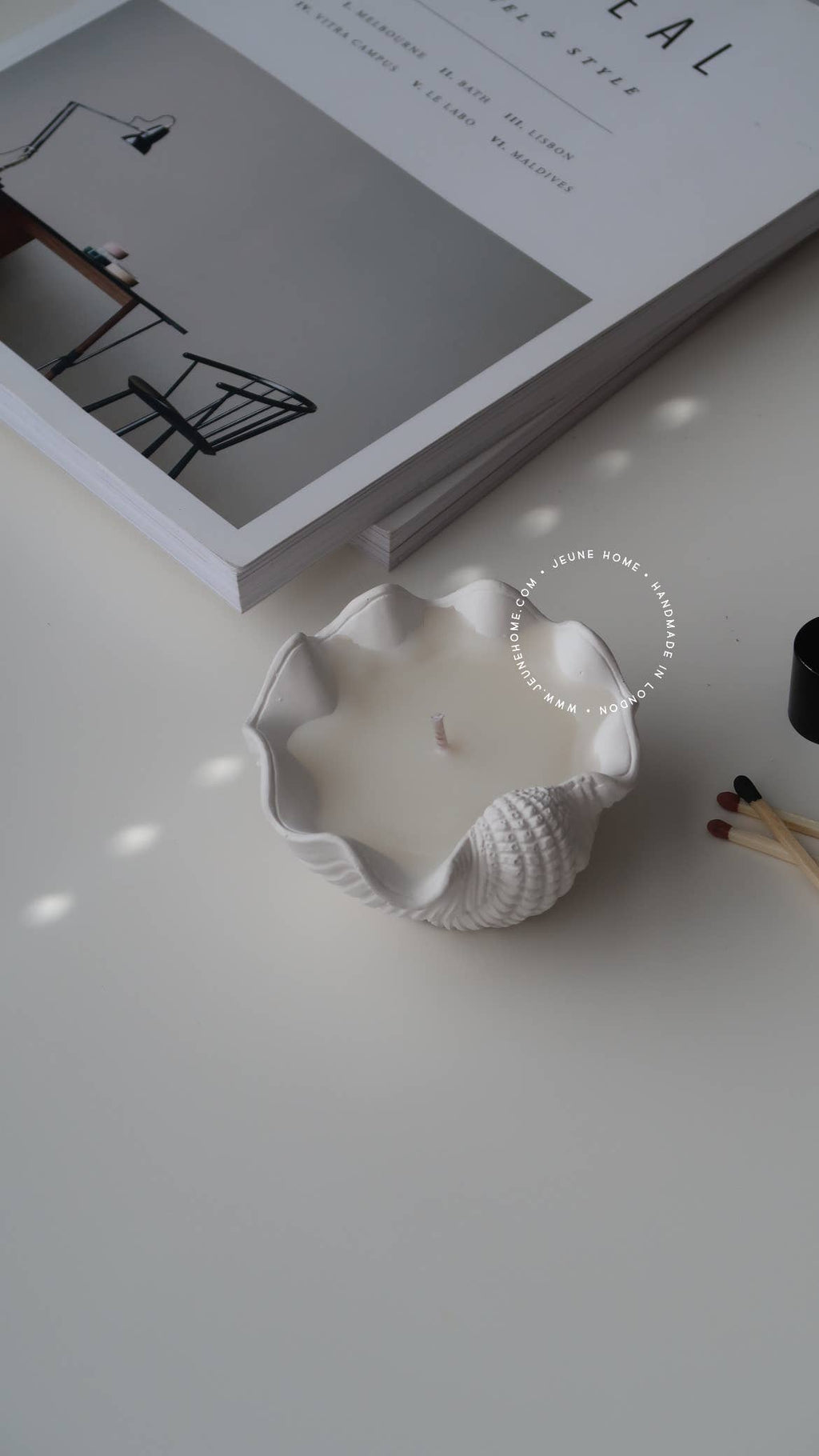 Mini clam shell - custom scented candle | Summer candle 