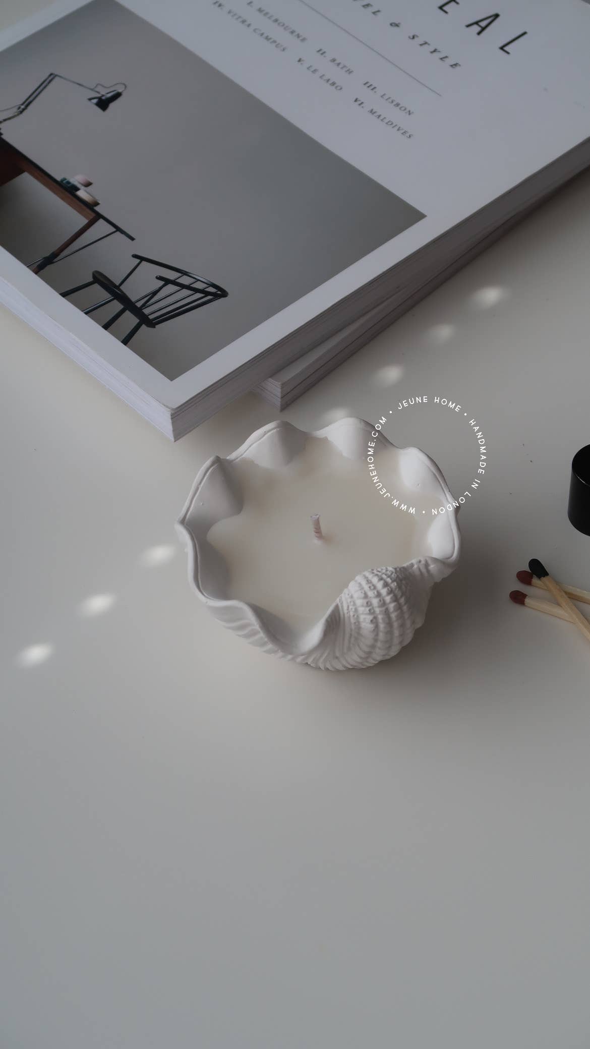 Mini clam shell - custom scented candle | Summer candle 