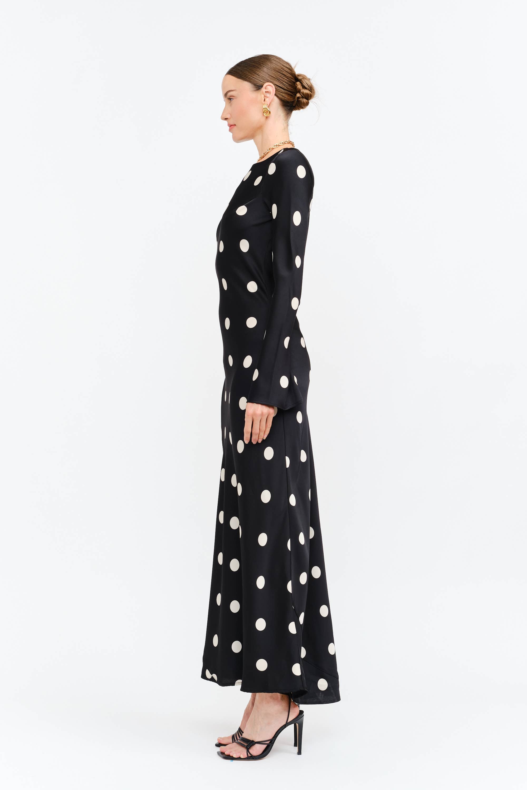 Georgie Polka Dot Black Dress