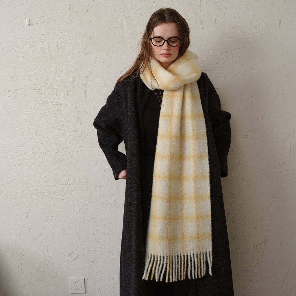Simple Soft Plaid Soft Warm Scarf