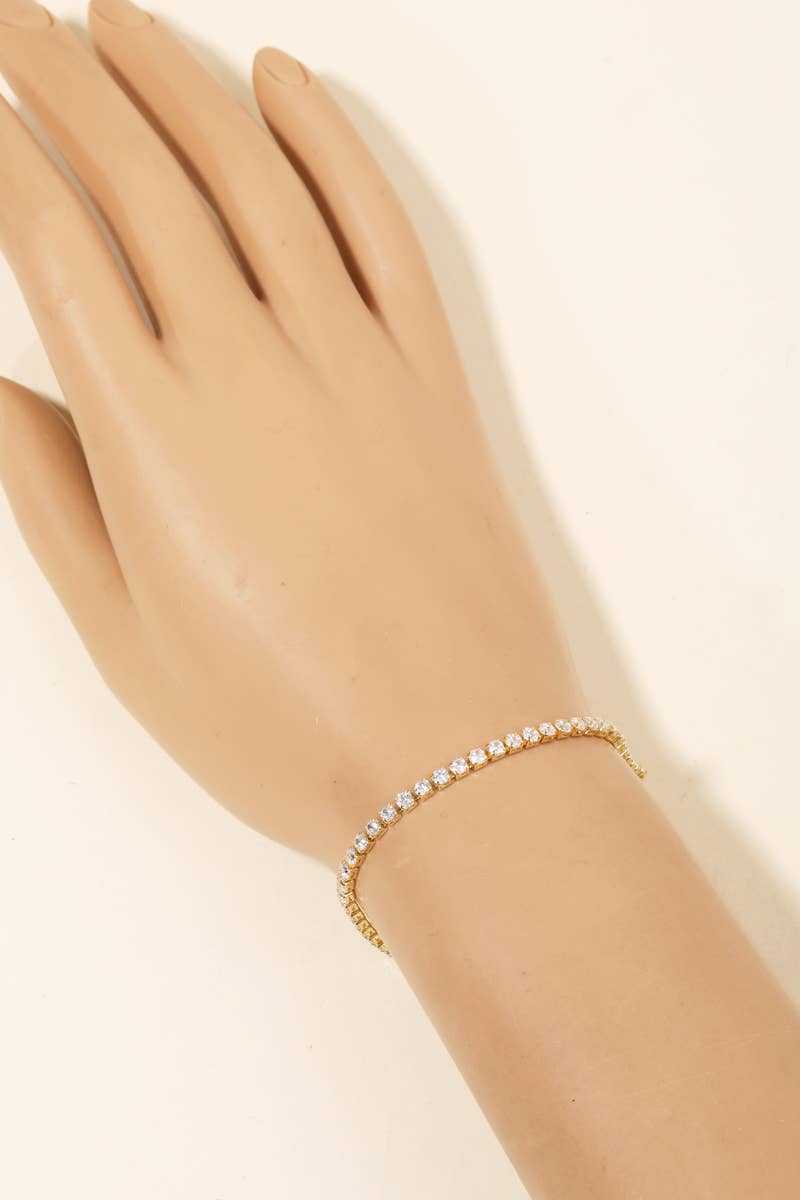 Rhinestone Chain Clasp Bracelet