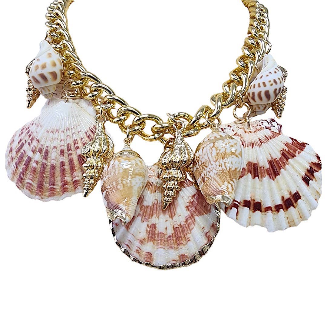Seashell Necklace | Charm Necklace | Chain | Coastal | Beach