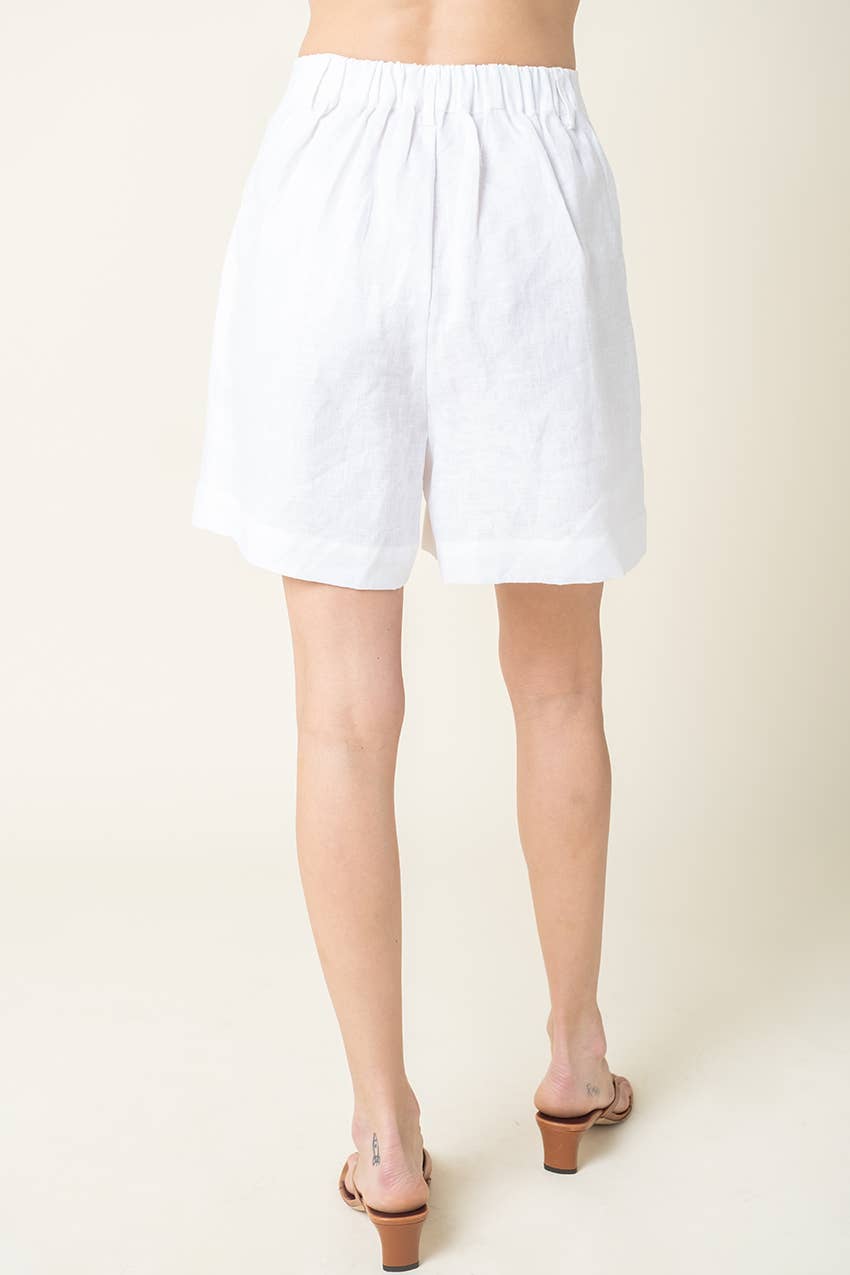 LAMI ESSENTIAL FLOW LINEN SHORTS