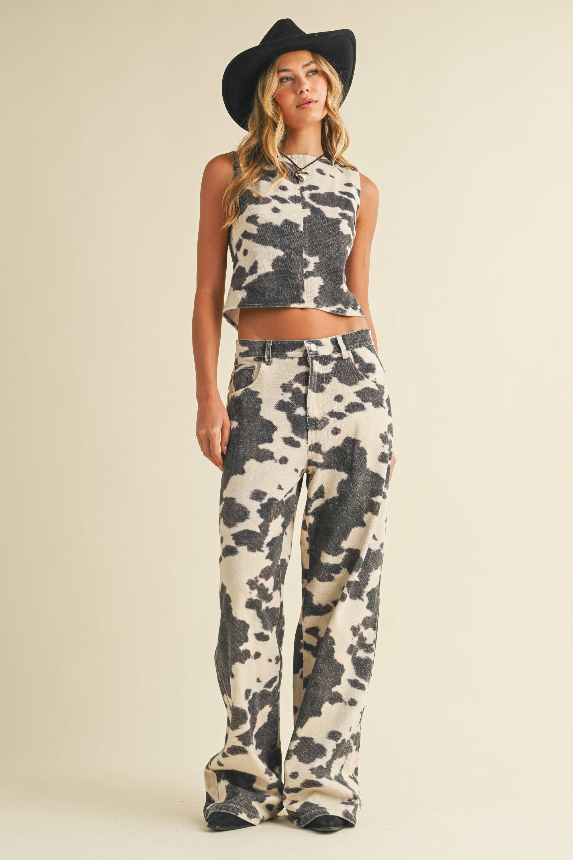 Cow Print Pants