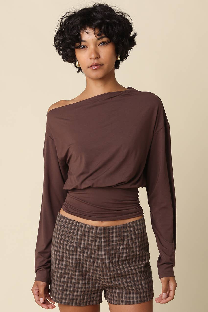 HELEN DRAPED WAIST TOP