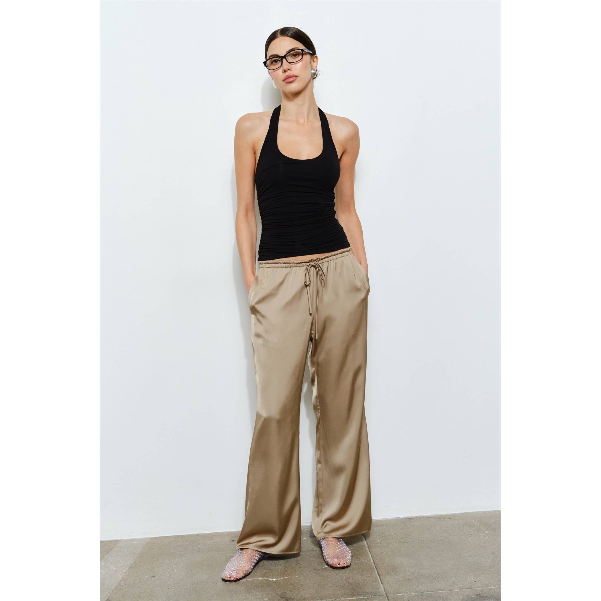 Helena Ruched Halter Top