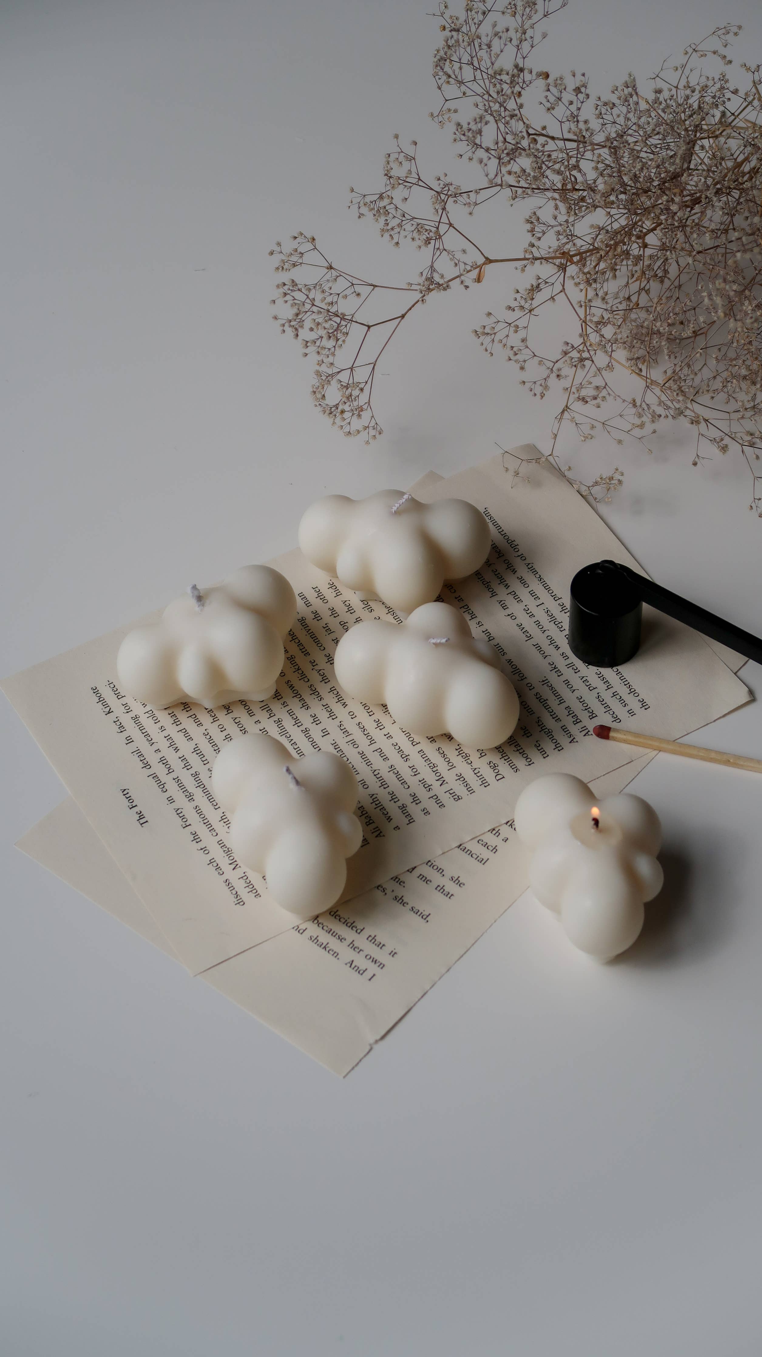 Mini cloud candle | Fluffy cloud candle | Party favours