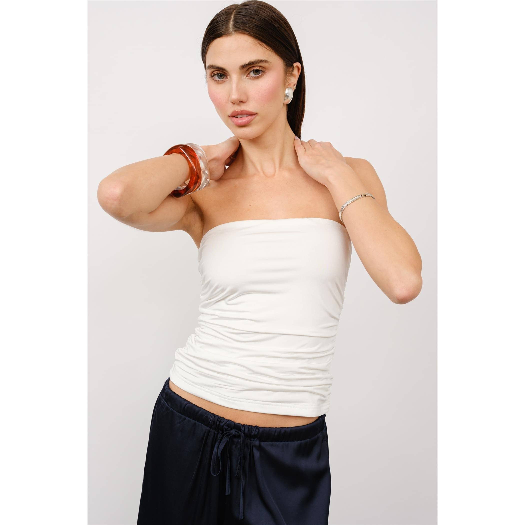 Juliet Ruched Tube Top