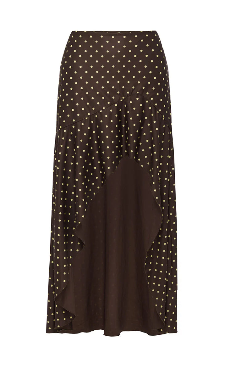 MELODY FLOUNCE MIDI SKIRT