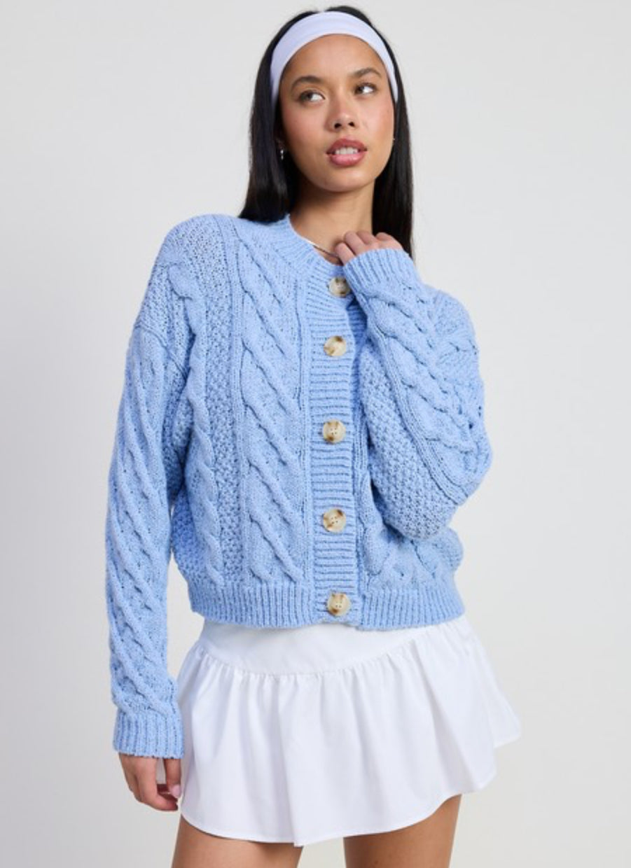 CHUNKY CABLE KNIT CARDIGAN
