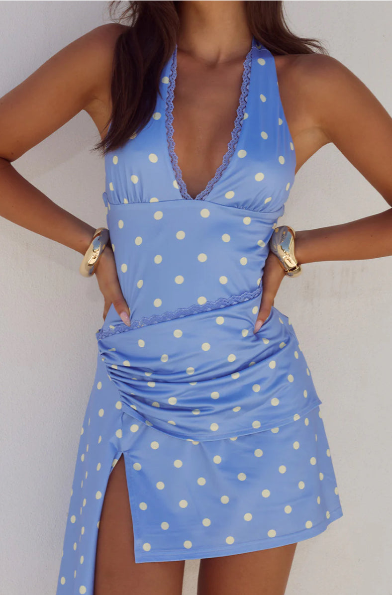 CELYSE HALTER MINI DRESS