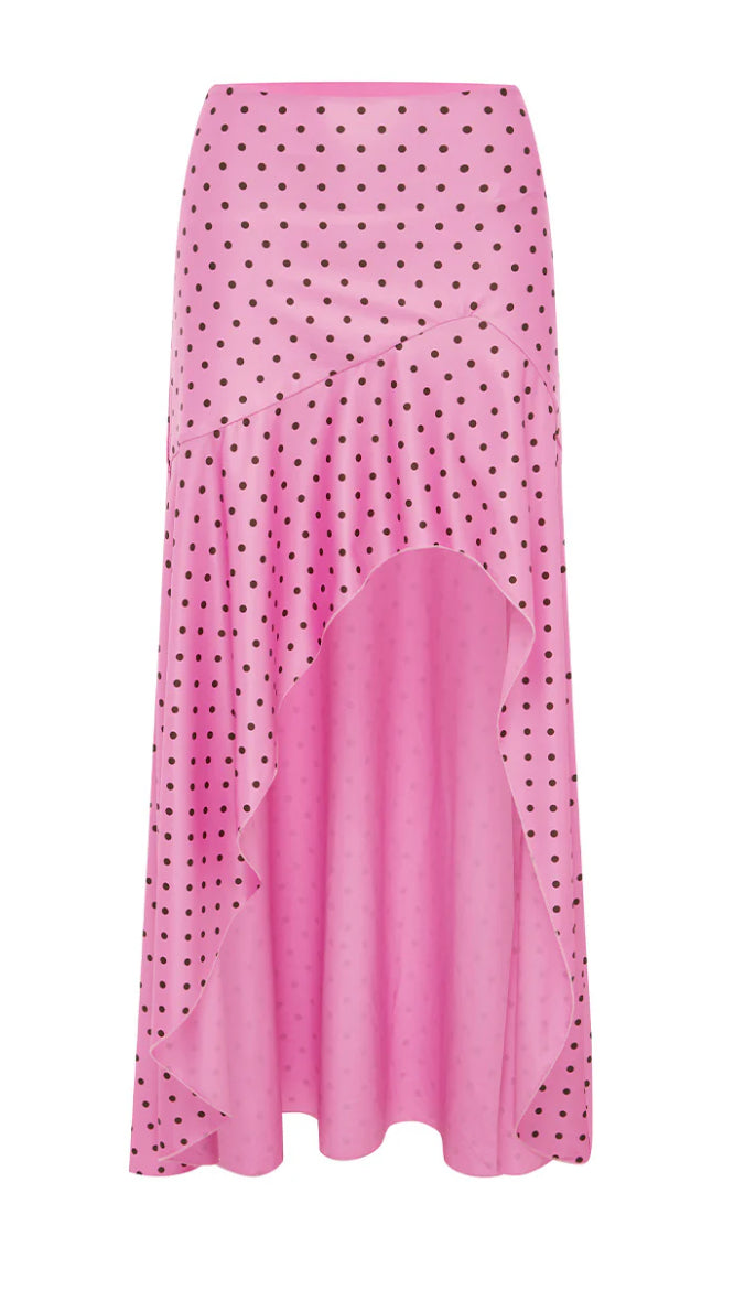 MELODY FLOUNCE MIDI SKIRT