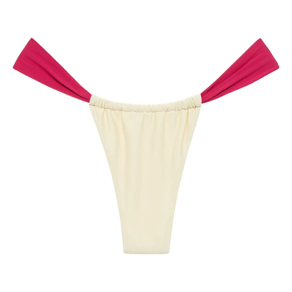 Montce - Cream Raspberry Binded Sandra Bikini Bottom