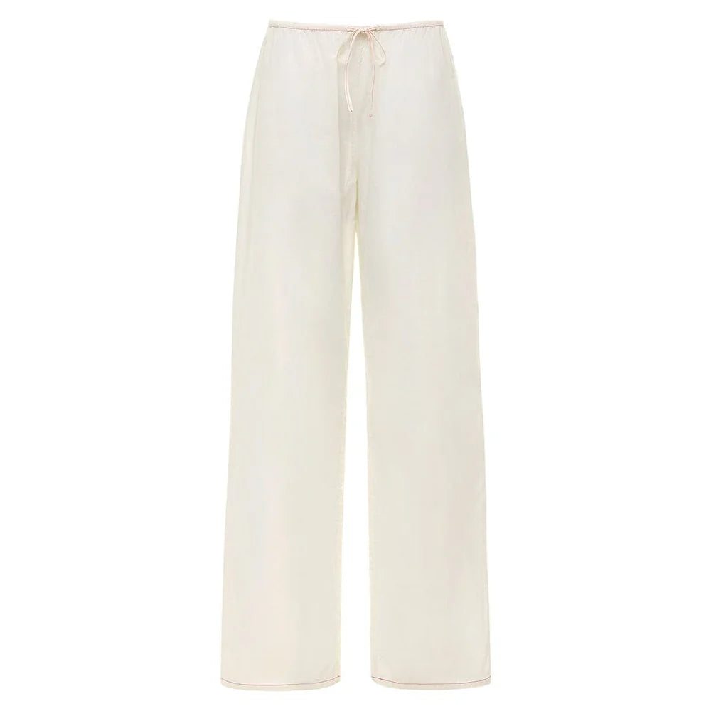 Montce - Cream (Raspberry Stitch) Drawstring Pant