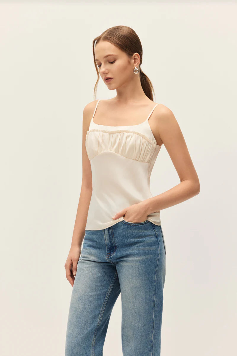 MARIEL CANNOLI CREAM TANK TOP
