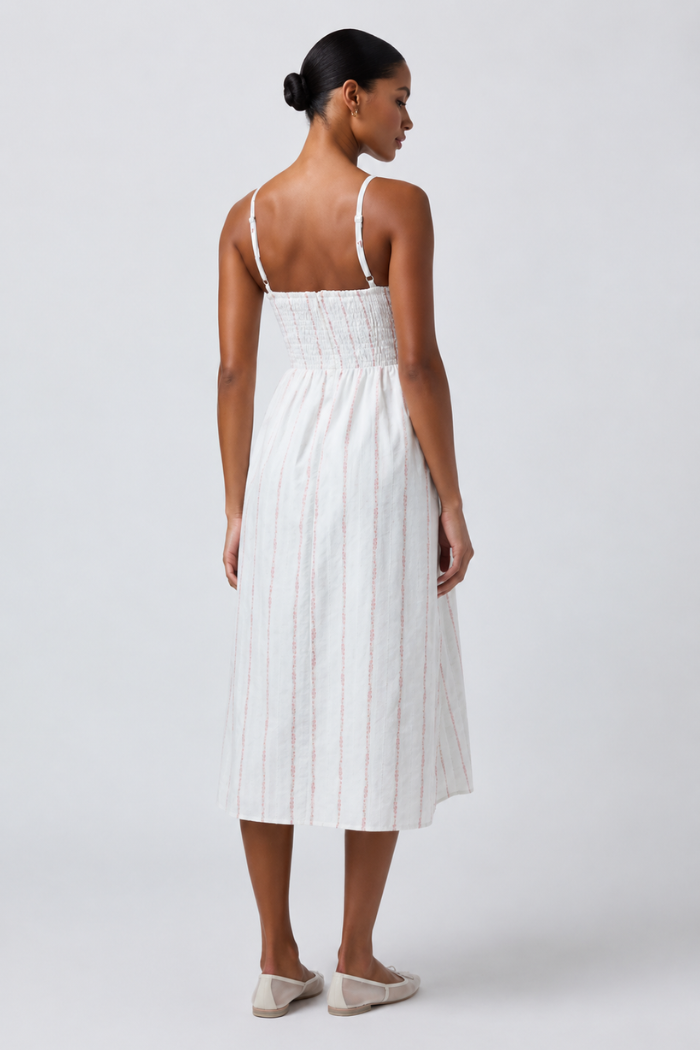 Danica Corset Sweetheart Midi Dress