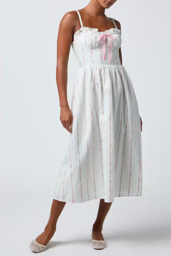 Danica Corset Sweetheart Midi Dress