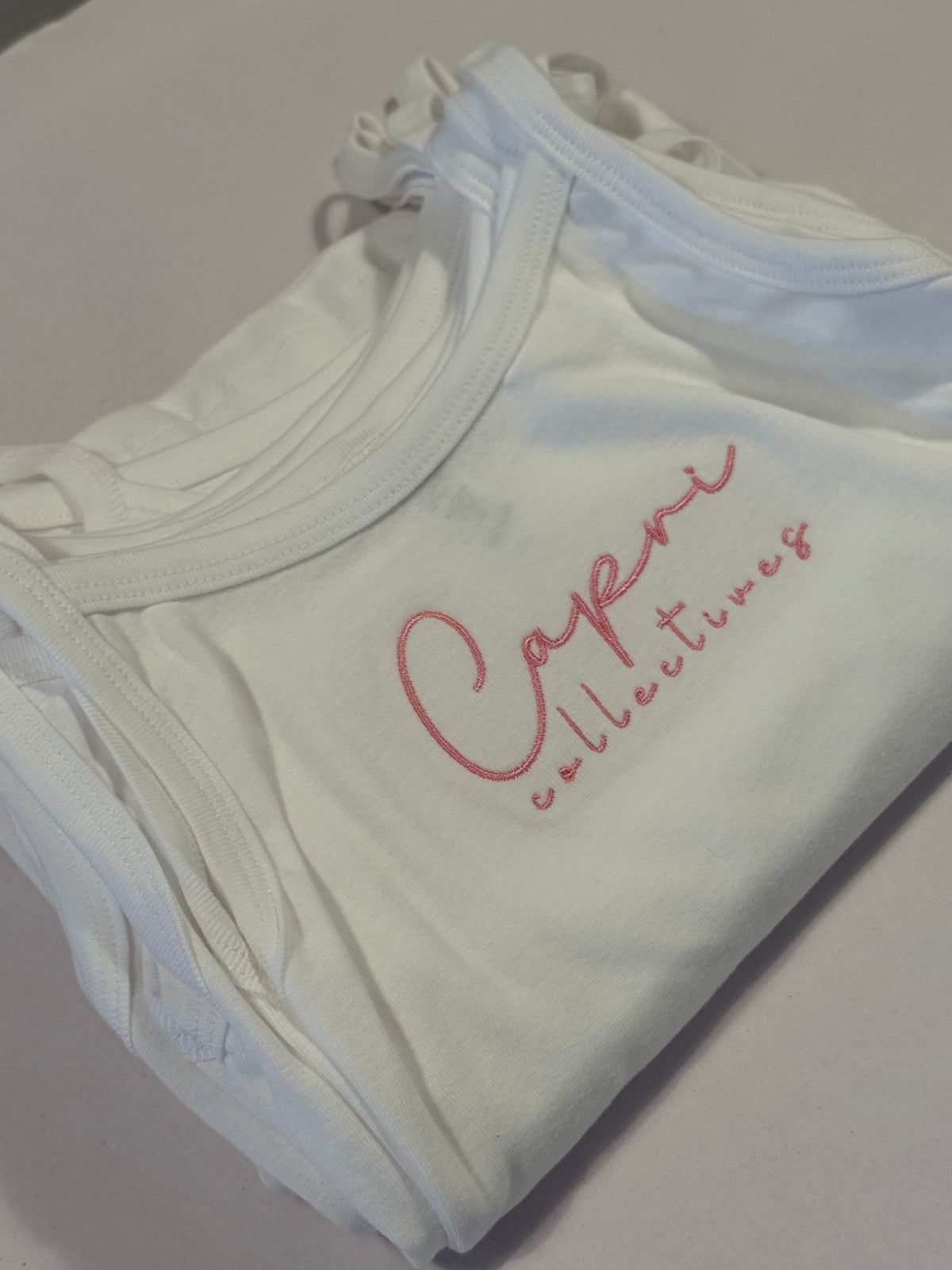 "Capri" White Tank Top