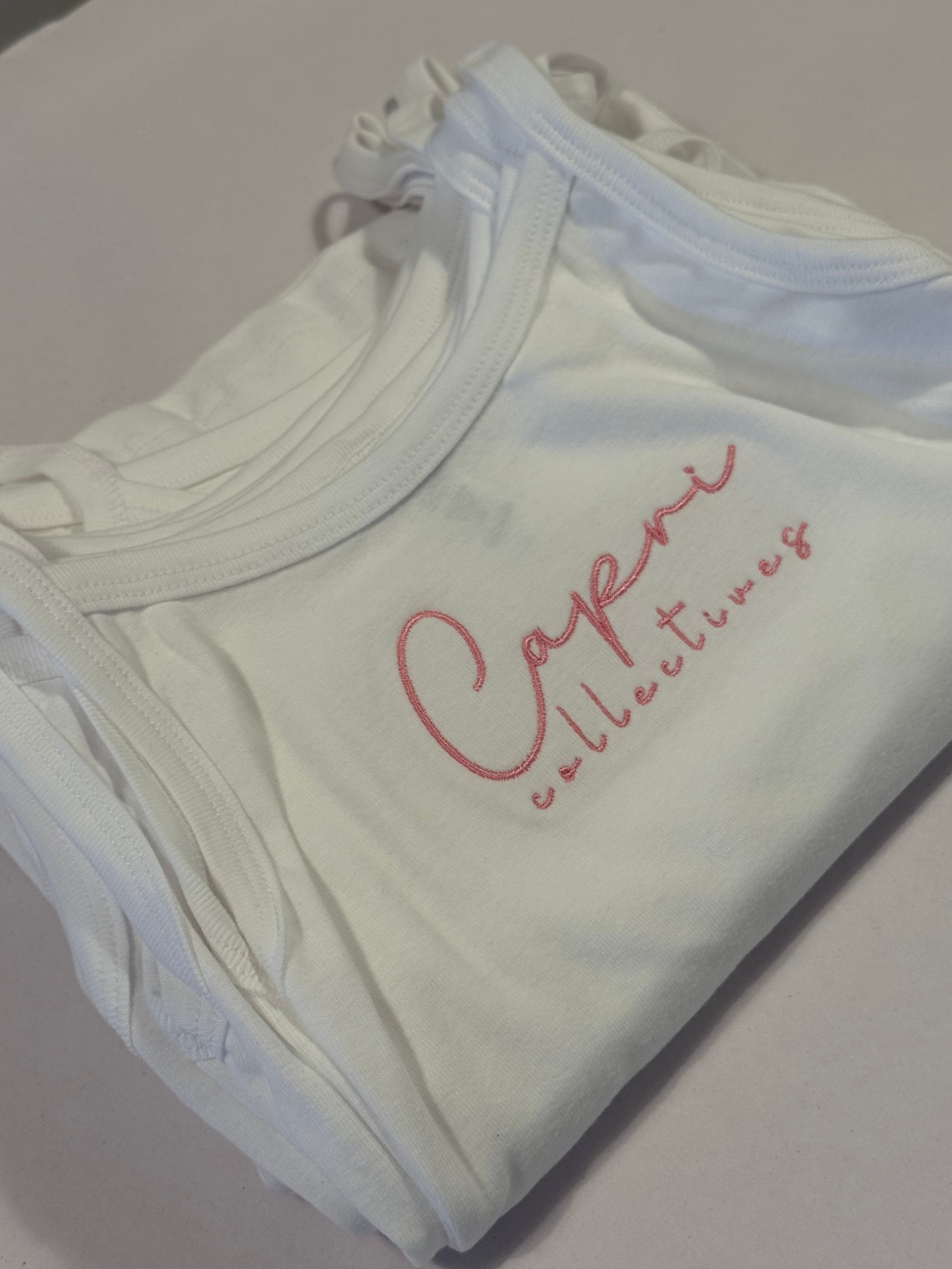 "Capri" White Tank Top