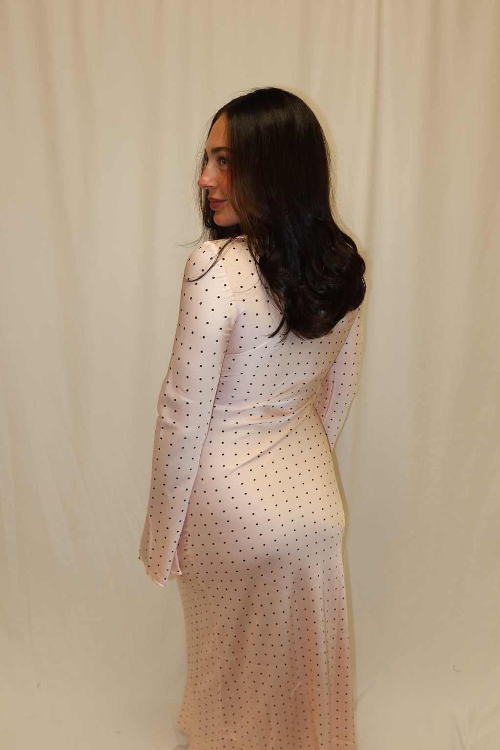 Georgie Pink Dot Dress