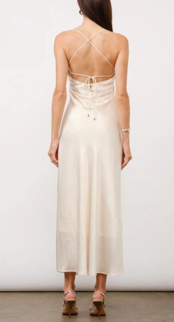 Paula Bias Satin Slip Dress