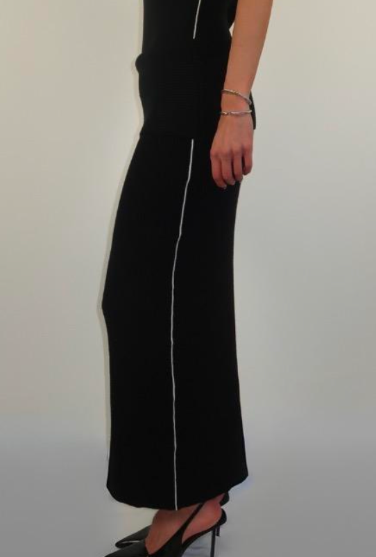 Knit Side Pipe Skirt