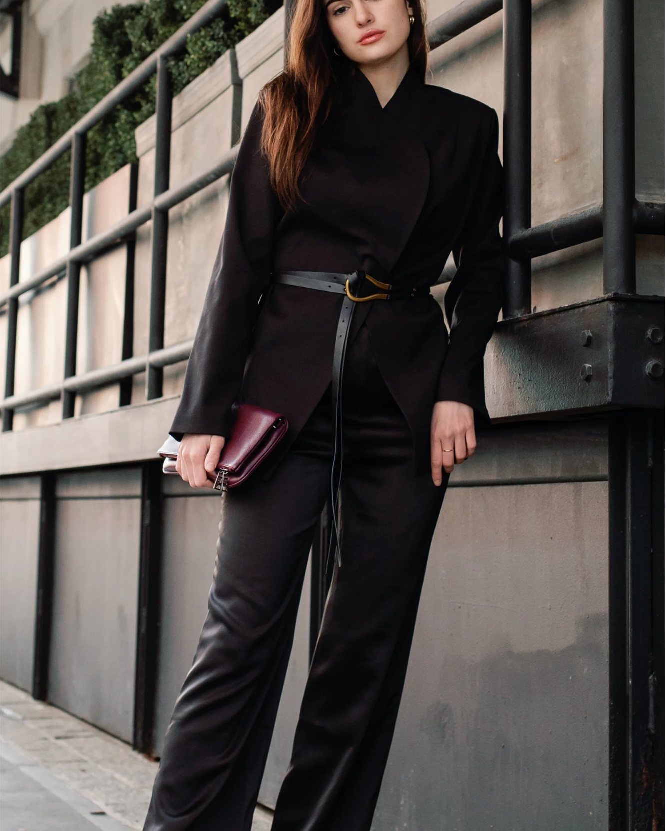 Crepe Crossover Blazer