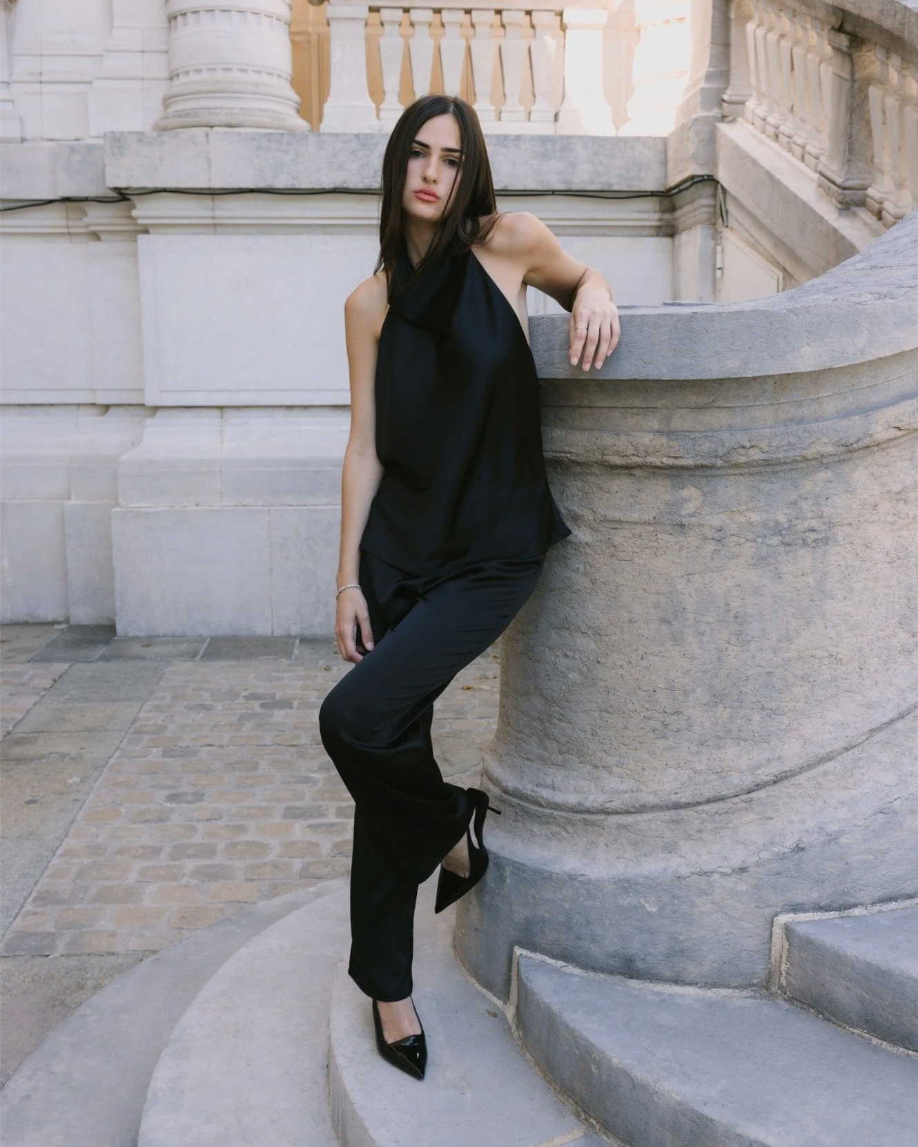 Satin Drape Top