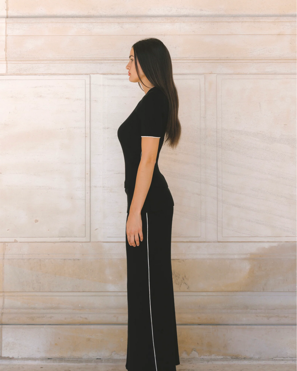 Knit Side Pipe Skirt