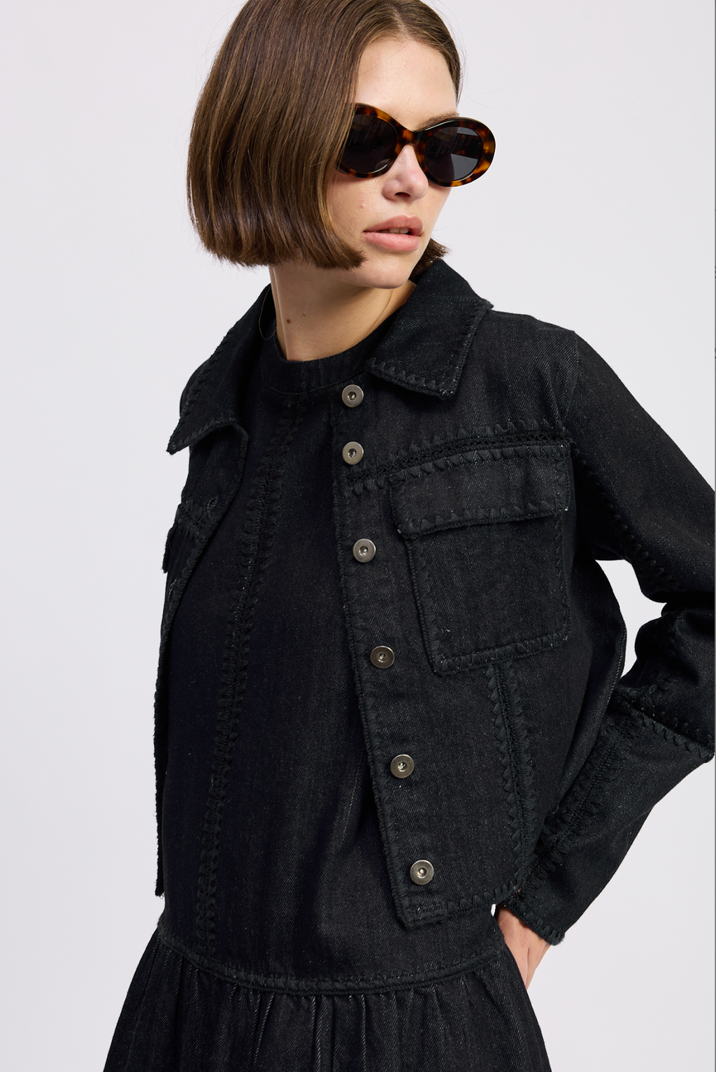 Brixton crop jacket